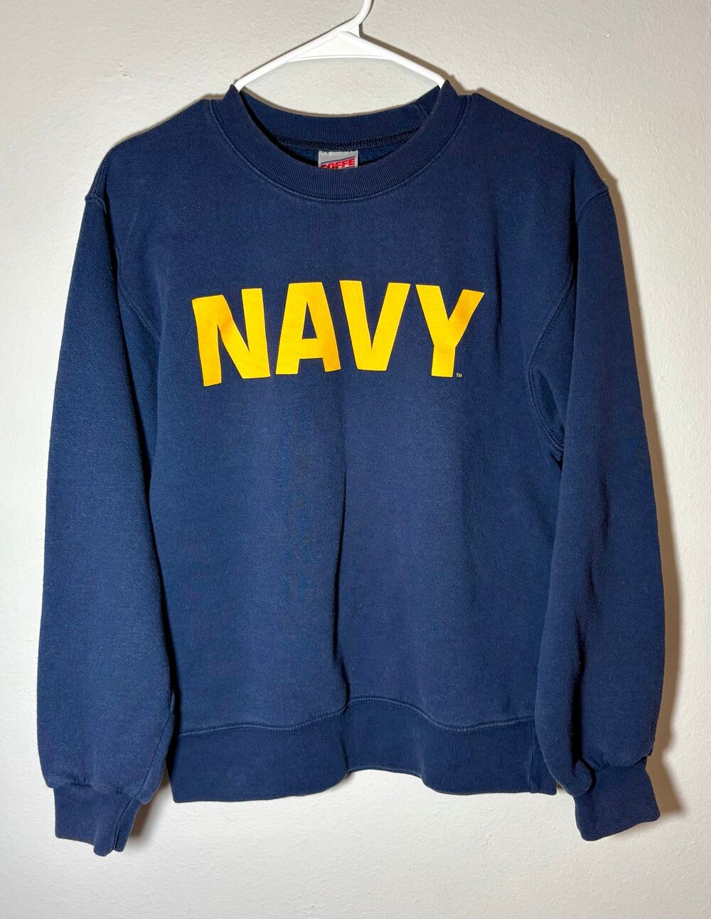 Vintage United States Navy Blue Crewneck Sweatshirt Soffe Sz S